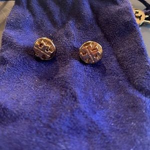 Tory Burch Logo Gold Earrings
